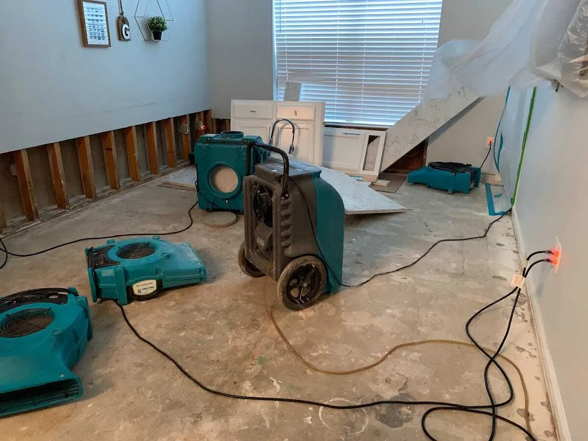 Dehumidifier in flood-cut room for Water Extraction & Removal in Wapakoneta
